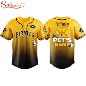 Custom Name Pirates 2026 Fur Family Pet Baseball Jersey Shirt