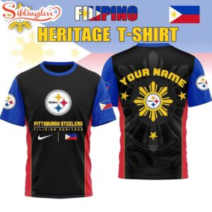 Custom Name Pittsburgh Steelers NFL Filipino Heritage Celebration 3D Shirt Gift For Fans
