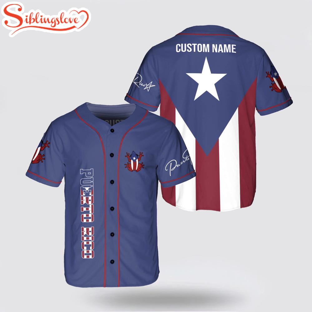 Custom Name Puerto Rico Flag Estado Libre Asociado Baseball Jersey Shirt 1 Custom Name Puerto Rico Flag Estado Libre Asociado Baseball Jersey Shirt