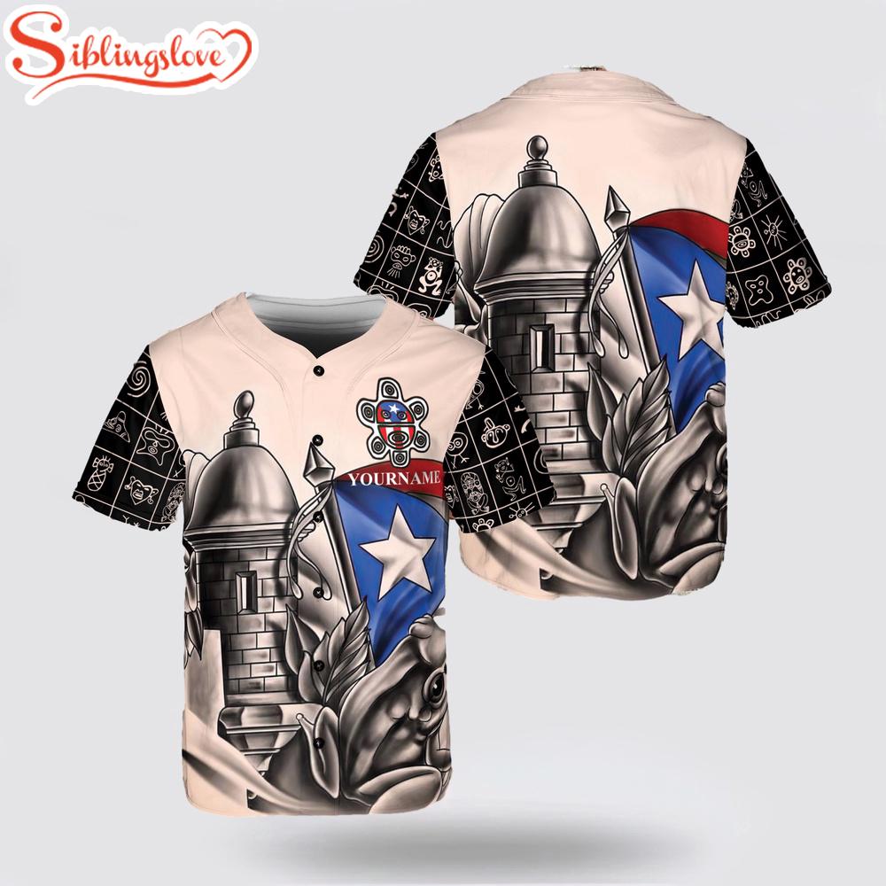 Custom Name Puerto Rico Frogs Baseball Jersey Shirt 1 Custom Name Puerto Rico Frogs Baseball Jersey Shirt