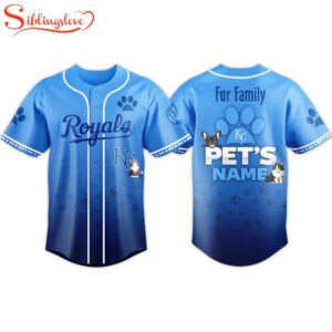 Custom Name Royals 2026 Fur Family Pet Baseball Jersey Shirt