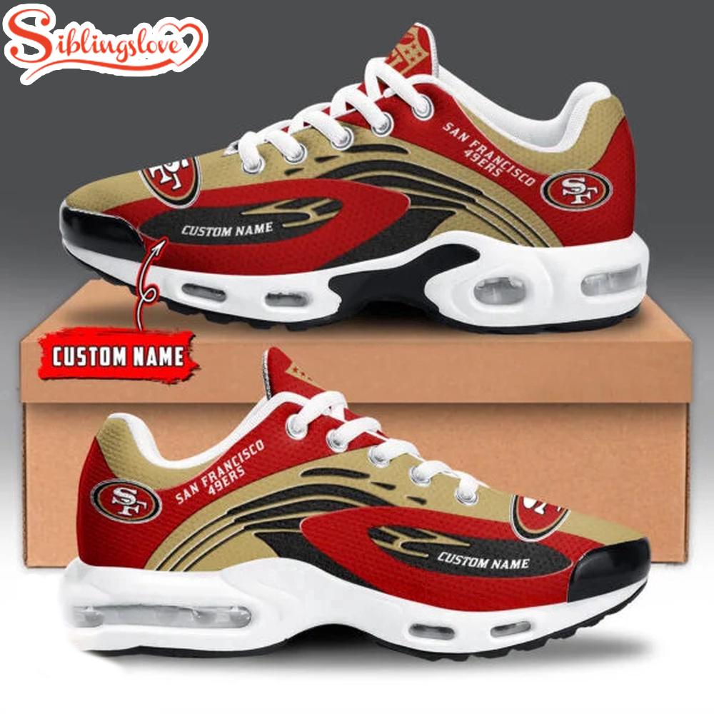 Custom Name San Francisco 49ers NFL Air Max Plus Shoes Gifts For Fan Custom Name San Francisco 49ers NFL Air Max Plus Shoes Gifts For Fan