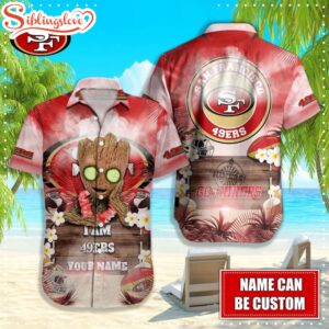 Custom Name San Francisco 49ers NFL Groot Hawaiian Shirt