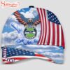 Custom Name Seattle Seahawks 4th Of July America Flag Eagle Classic Cap