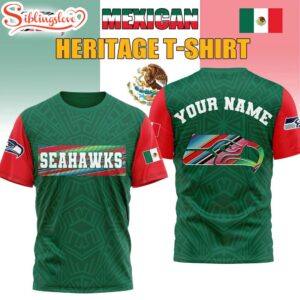 Custom Name Seattle Seahawks Mexican 3D Shirt Gift For Fans