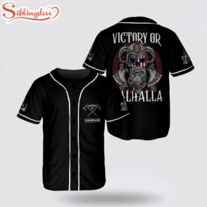 Custom Name Skull AMERICAN Viking Victory Or Valhalla Baseball Jersey Shirt