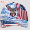 Custom Name Super Bowl LVIII Kansas City Chiefs 4th Of July America Flag Eagle Classic Cap