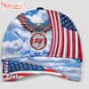 Custom Name Tampa Bay Buccaneers 4th Of July America Flag Eagle Classic Cap