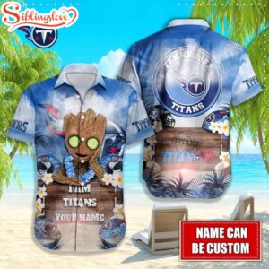 Custom Name Tennessee Titans NFL Groot Hawaiian Shirt