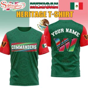 Custom Name Washington Commanders Mexican 3D Shirt Gift For Fans