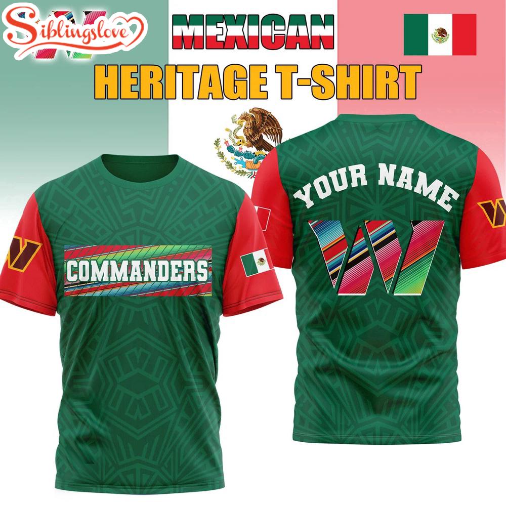 Custom Name Washington Commanders Mexican 3D Shirt Gift For Fans 1 Custom Name Washington Commanders Mexican 3D Shirt Gift For Fans