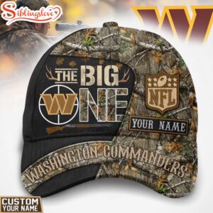 Custom Name Washington Commanders NFL The Big One Hunting Classic Cap