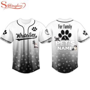Custom Name White Sox 2026 Fur Family Pet Baseball Jersey Shirt