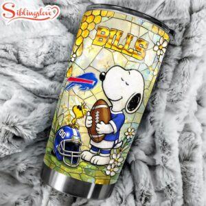 Custom Number Buffalo Bills NFL Snoopy Pride Tumbler For Fans