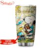 Custom Number Miami Dolphins NFL Snoopy Pride Tumbler For Fans