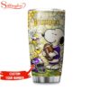Custom Number Minnesota Vikings NFL Snoopy Pride Tumbler For Fans