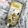 Custom Number Pittsburgh Steelers NFL Snoopy Pride Tumbler For Fans