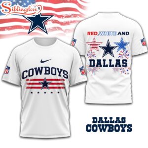 Dallas Cowboys 4th Of July 3D T-Shirt For Fans