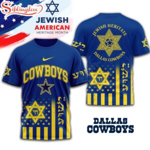Dallas Cowboys Jewish Heritage 3D T-Shirt For Fans
