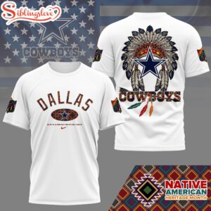 Dallas Cowboys Native American Heritage Month 3D T-Shirt