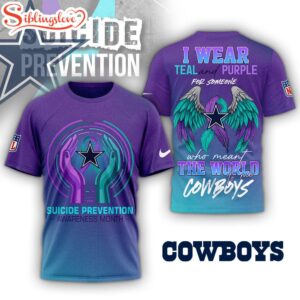 Dallas Cowboys NFL National Suicide Prevention Month 3D T-Shirt