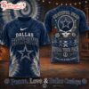 Dallas Cowboys NFL Peace Love Greateful 3D T-Shirt