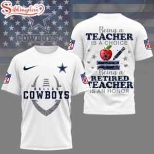 Dallas Cowboys NFL Teacher Honor 3D T-Shirt