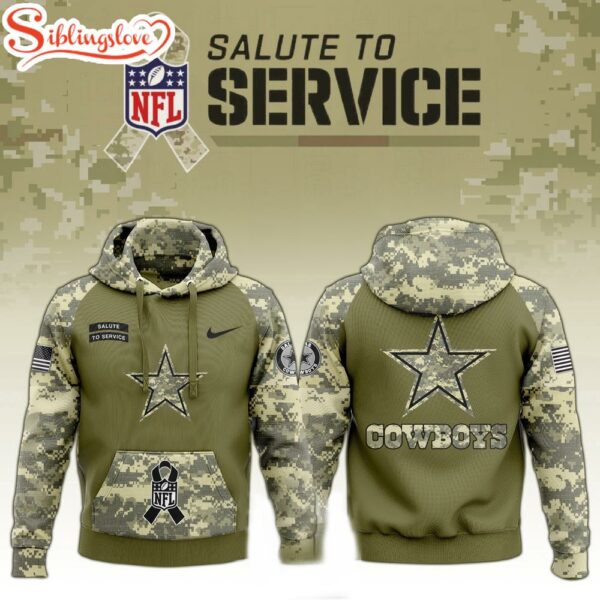 Dallas Cowboys Salute to Service Hoodie 3D Shirt