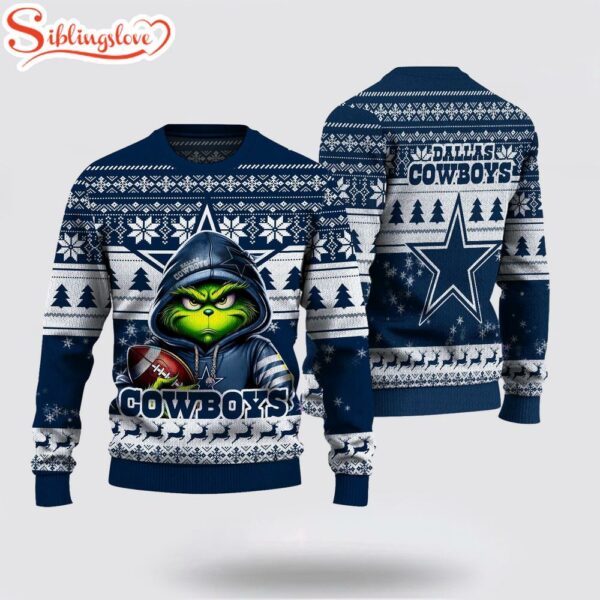 Dallas Cowboys The Grinch Ugly Christmas Sweater