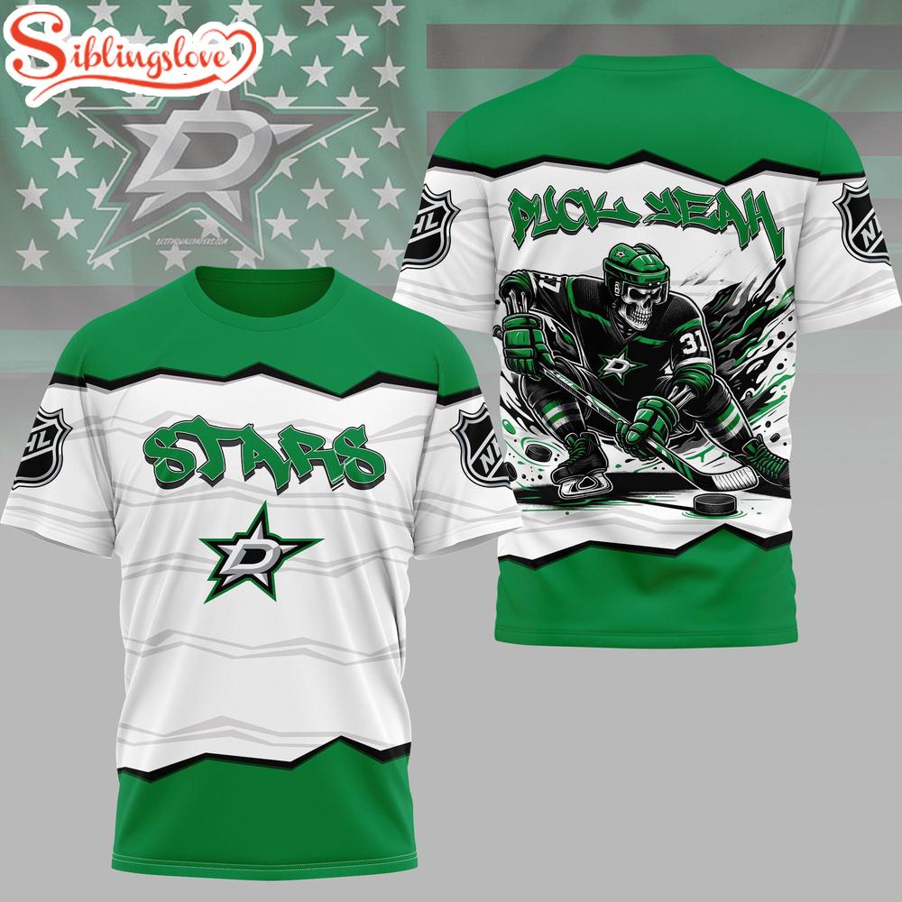 Dallas Stars NHL Puck Yeah 3D T-Shirt 1 Dallas Stars NHL Puck Yeah 3D T-Shirt