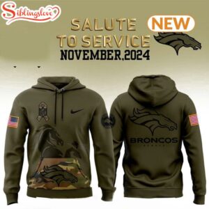 Denver Broncos Camo Military Hoodie…