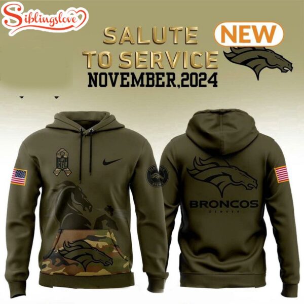 Denver Broncos Camo Military Hoodie Shirt 3D Print