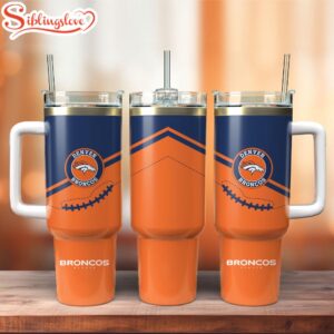 Denver Broncos Football Nfl Tumbler 40Oz With Handle Gift For Fans