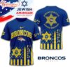 Denver Broncos Jewish Heritage 3D T-Shirt For Fans