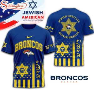 Denver Broncos Jewish Heritage 3D T-Shirt For Fans