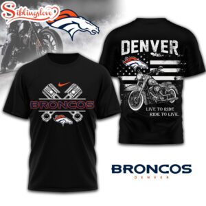 Denver Broncos NFL Biker 3D T-Shirt