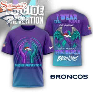 Denver Broncos NFL National Suicide Prevention Month 3D T-Shirt