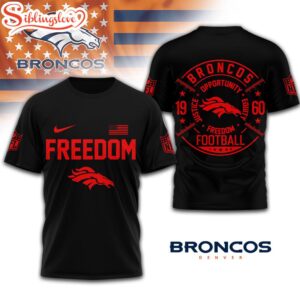 Denver Broncos NFL Opportunity Equity Freedom Justice 3D T-Shirt