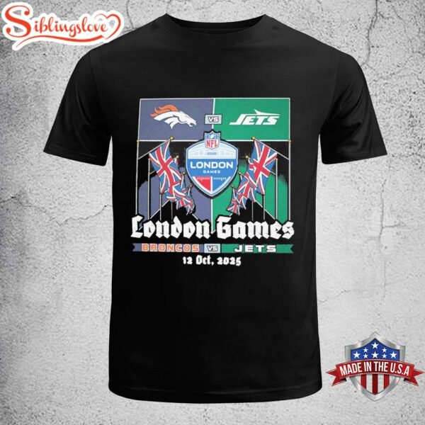 Denver Broncos VS New York Jets 2025 London NFL International Games Unisex T-Shirt