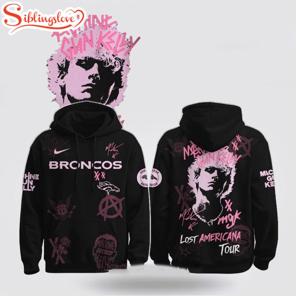 Denver Broncos x Machine Gun Kelly The Lost Americana Tour 2025 3D Shirt For Fans Denver Broncos x Machine Gun Kelly The Lost Americana Tour 2025 3D Shirt For Fans