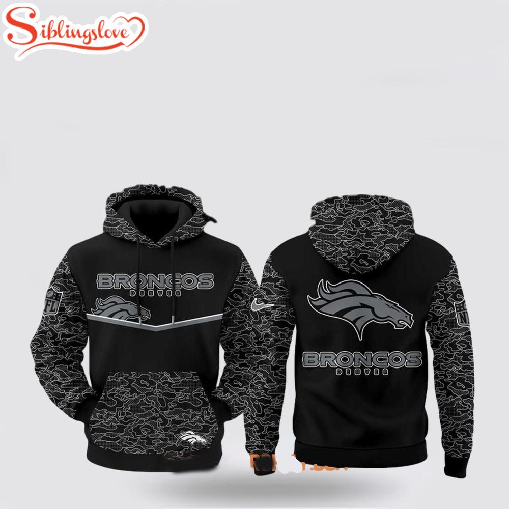 Denver Broncos x RFLCTV Black 3D Shirt For Fans Denver Broncos x RFLCTV Black 3D Shirt For Fans