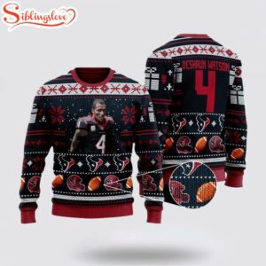 Deshaun Watson 4 Houston Texans Ugly Christmas Sweater