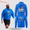 Detroit Lions 50s Retro Mascot Blue 3D Shirt For Fans