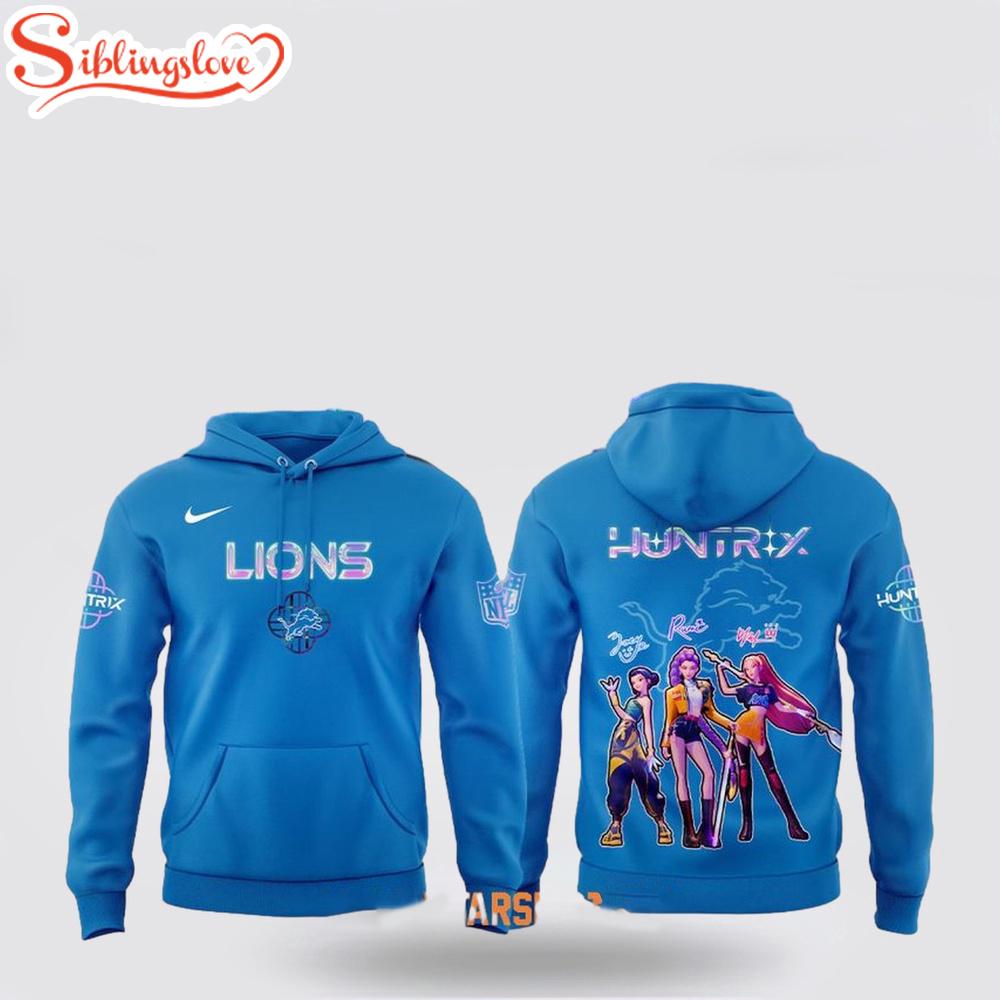 Detroit Lions Kpop Demon Hunters 3D Shirt For Fans Detroit Lions Kpop Demon Hunters 3D Shirt For Fans