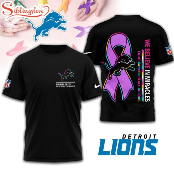 Detroit Lions NFL Crucial Catch 3D Shirt