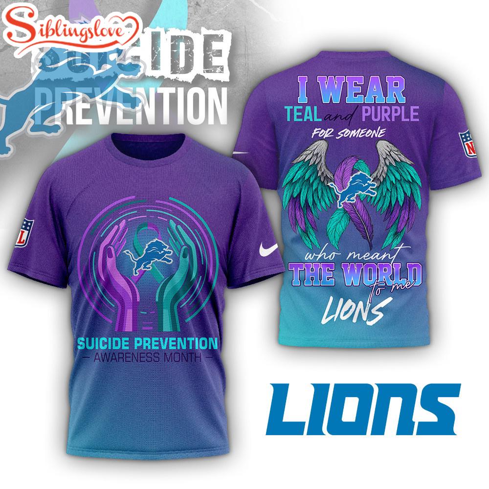 Detroit Lions NFL National Suicide Prevention Month 3D T-Shirt 1 Detroit Lions NFL National Suicide Prevention Month 3D T-Shirt