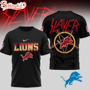 Detroit Lions NFL Slayer 3D Shirt For Fans