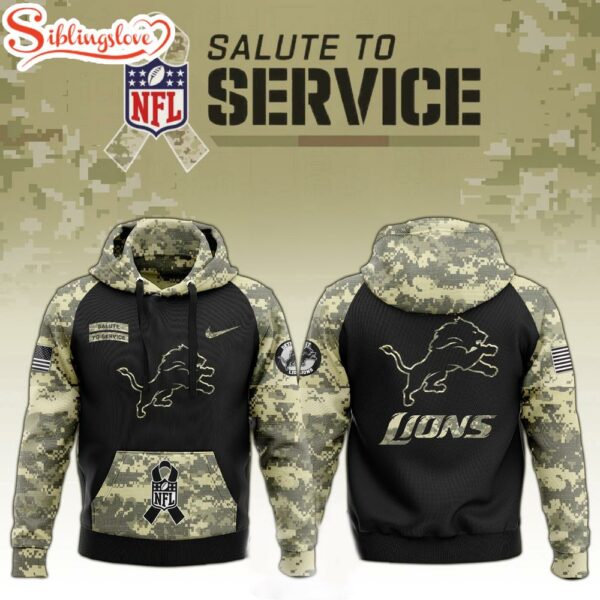 Detroit Lions Salute to Service Hoodie 3D Shirt For Fans