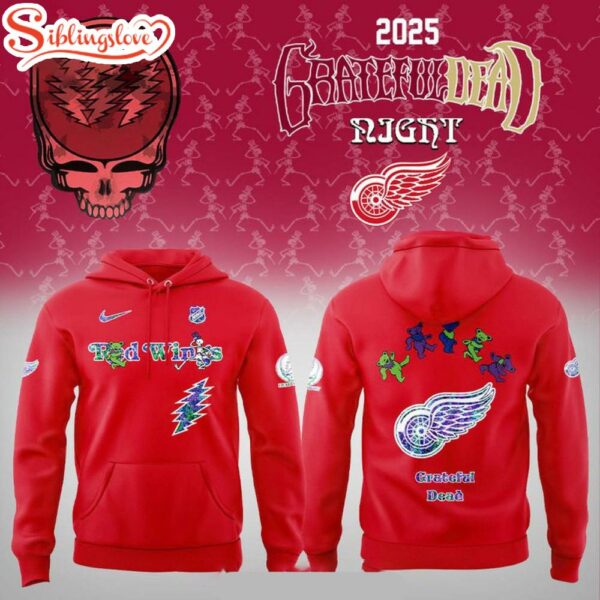 Detroit Red Wings Grateful Dead Night 2025 3D Shirt For Fans