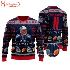 Drew Bledsoe 11 New England Patriots Ugly Christmas Sweater